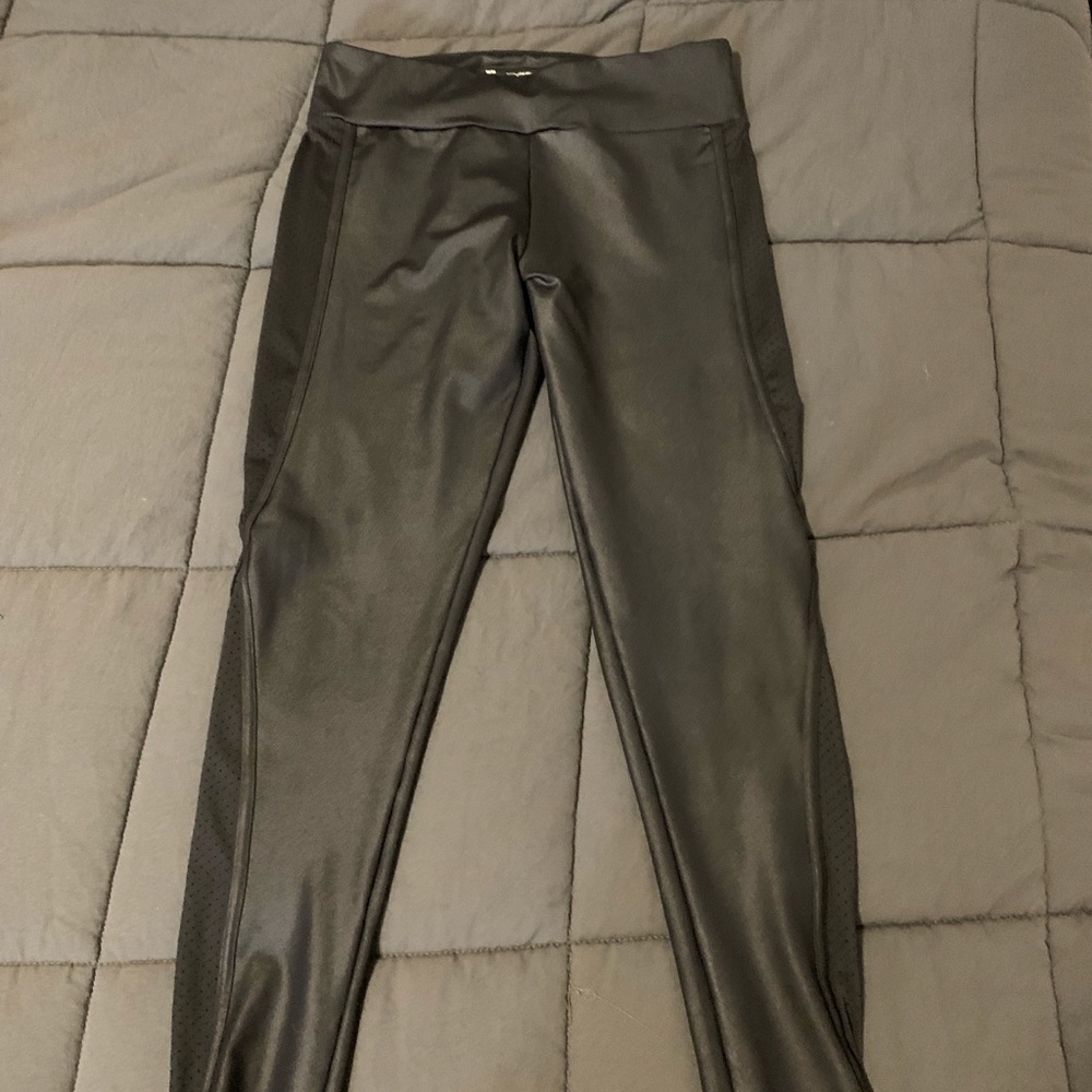 Full length leather leggings